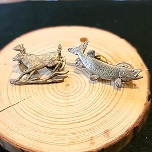 Vintage pewter pins